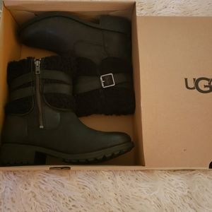 New UGG Blayre IV Black Leather Boots